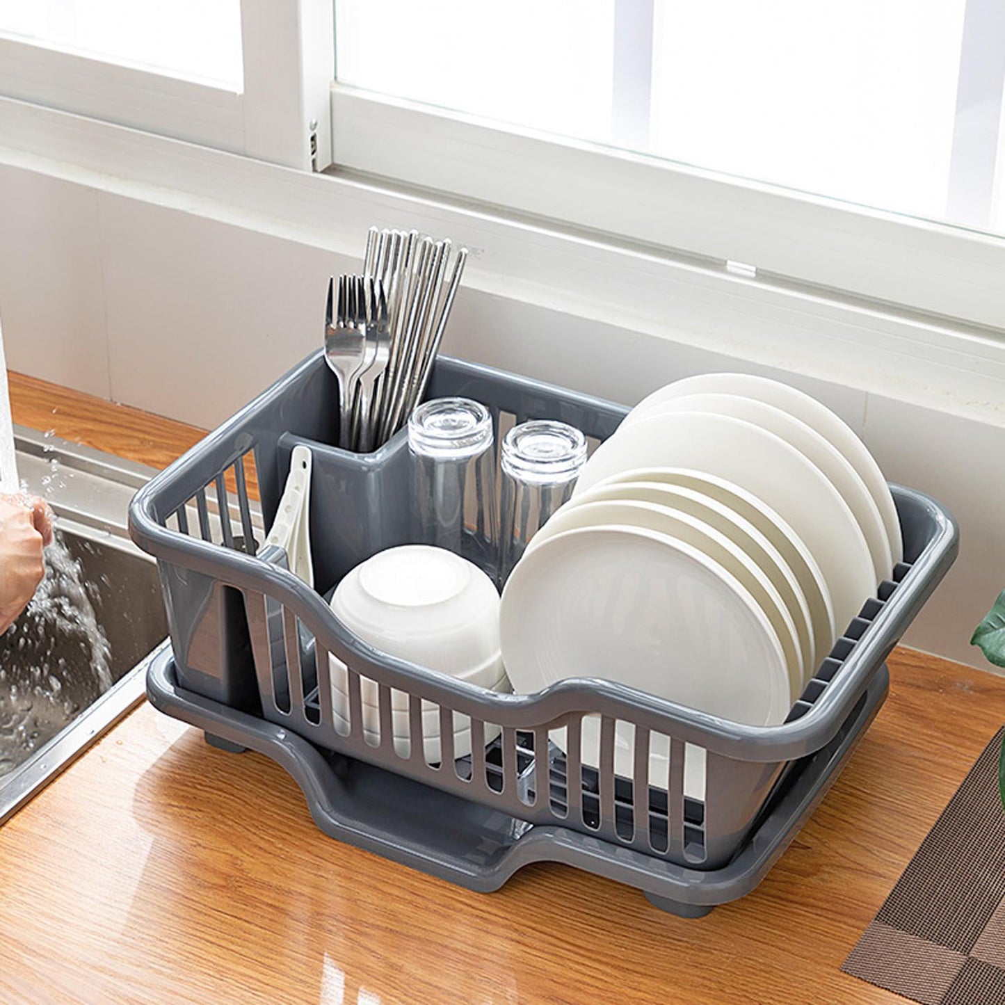 SmartDry™ 3 in 1 Kitchen Dish Drainer